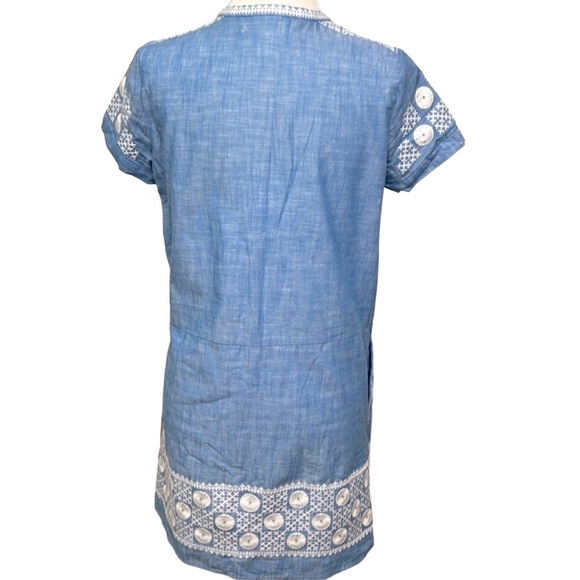 Madewell Chambray Embroidered Dress - Picture 5 of 7